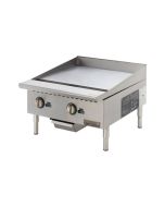 Winco NGGD-24M Spectrum 24" Manual Gas Griddle | 2 Heat Zones