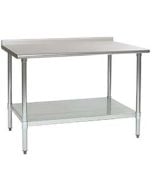 Spec-Master Stainless Steel Work Table with 1-1/2" Backsplash & Galvanized Shelf | 24" x 36" | Eagle Group UT2436E