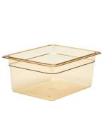Cambro 1/2 Size Microwave Pan, 6"D - Amber 