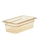 Cambro 1/3 Size Microwave Pan. 4"D - Amber 