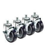 Krowne 30-146S Stem Casters 3/4"-10 Stem 5" Wheels Brake