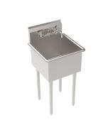 Krowne BS-1818 21" 1-Compartment Basin Sink with Faucet