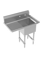 Krowne CS-1818-L-LF 39" 1-Compartment Sink with Left Drainboard