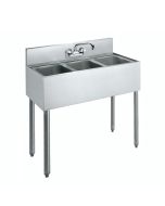 Krowne CS-1836 36" 3-Compartment Convenience Store Sink