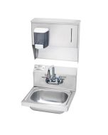 Krowne HS-56 16"W Hand Sink with Soap & Towel Dispenser