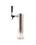 Single Faucet Chrome Beer Tower 2 1/2" Diameter Tower base