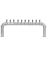 3" Pipe 10 Faucet Beer Tower, Stainless Steel | Glycol-Ready