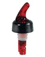 Portion Control Pourer 1 Oz. Liquor Bottle Spout (Red w/ Collar)