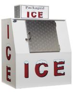 Commercial Ice Merchandiser. Single door outdoor ice freezer Leer L40ASL