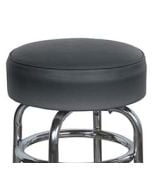 15" Black Replacement Cover for Retro Style Barstool- 6" skirt with foam cushion insert