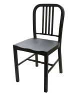 Flat Black Welded Steel Dining Chair