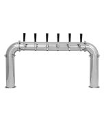3" Pipe 6 Faucet Beer Tower, Stainless Steel | Glycol-Ready
