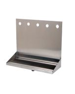 American Beverage 5 Faucet Wall Mount Stainless Beer Tap Drip Tray (16" Length)