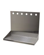 American Beverage 6 Faucet Wall Mount Stainless Beer Tap Drip Tray (16" Length)