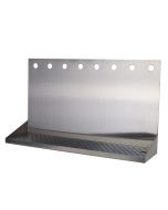 American Beverage 8 Faucet Wall Mount 30" x 6" Stainless Drip Tray