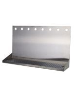 American Beverage 8 Faucet Wall Mount 30" x 8" Stainless Drip Tray