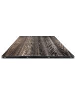 Fortress Steel Edge Tabletop | Square, 24" x 24" | Black Charred Darkwash Stain