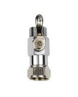 Straight Beer Keg Coupler Elbow with Shut-Off Valve, 3/8" Bore