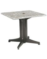 Grosfillex US624202 Resin Pedestal Table Base, Charcoal      