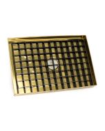8-1/2" x 5-1/3" Brass Countertop Drip Tray with Drain