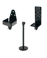 Stanchion-Mounted Hand Sanitizer Holders w/ Stanchion