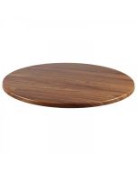 24" Dia. Round Indoor/Outdoor Wood Table Top | Teak Finish