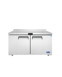 Atosa MGF8410GR Two Door Worktop Refrigerator with Backsplash | 60"