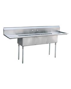 Atosa MRSA-3-D Stainless 3-Compartment Sink | 90"W