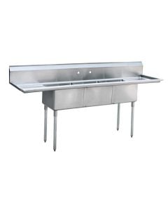 Atosa MRSB-3-D Stainless 3-Compartment Bakery Sheet Pan Sink | 120"W