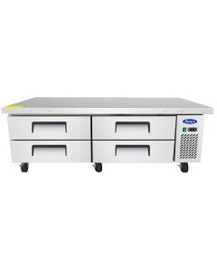 Atosa MGF8454 4-Drawer Refrigerated Chef Base w/ Extended Top 