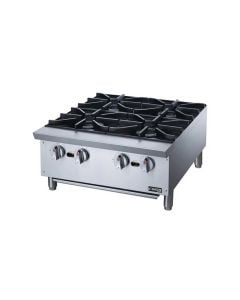 Dukers DCHPA24 Gas Countertop Hot Plate | 4 Burner, 24"