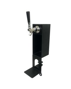 Clamp On Single Faucet Beer Tower, Black Powder Coated Finish