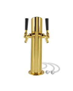 Olmstead Angled Top PVD Coated Stainless Steel Tower, Two Faucet | NSF