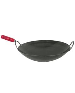 16" Wok with Wooden Handle