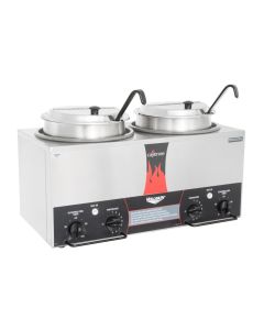 Vollrath 72029 Cayenne Twin-Well 7 qt. Countertop Rethermalizer with Accessory Package