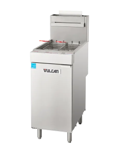 Shown with optional casters, sold separately.
Vulcan VEG 30-40 Lb Single Tank Gas Floor Fryer, 2 Baskets - EnergyStar