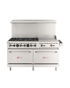 Wolf WX60F-6B24GP 60" WX Series 6-Burner Gas Range w/ 24" Griddle | Propane Gas