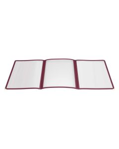 Tri-Fold Menu Cover, 3 Panel 8-1/2" x 11" | Burgundy