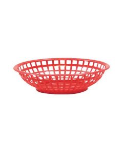 Special Offer | Tablecraft Round Basket, 8" - Red, 1 Dozen