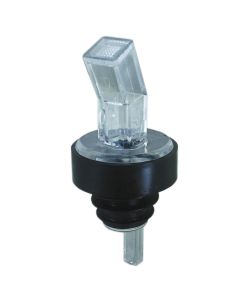 Spill-Stop Ban-M Screened Pourer Clear with Black Collar