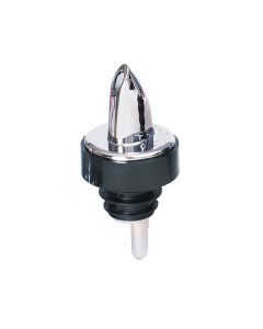 Spill-Stop Plastic Pourer Chrome with Black Collar