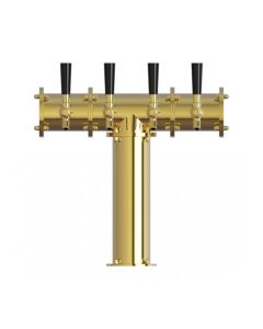 UBC Terra 4 Faucet T Tower Stainless Steel Gold Finish Glycol Ready