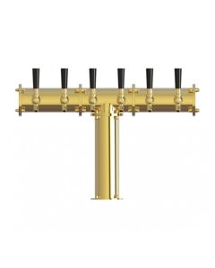 UBC Terra 6 Faucet T Tower Stainless Steel Gold Finish Glycol Ready