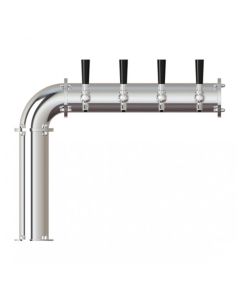 UBC Persey 4 Faucet Side-Mounted Tower Stainless Steel Polished Finish Glycol Ready