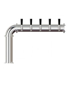 UBC Persey 5 Faucet Side-Mounted Tower Stainless Steel Polished Finish Glycol Ready