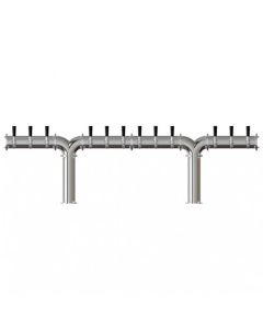 UBC Yukon 12 Faucet Y Tower Stainless Steel Polished Finish Glycol Ready