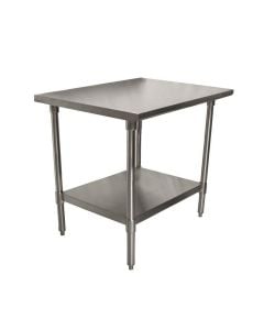Stainless Steel Work Table 30" x 30" with Galvanized Leg & Undershelf