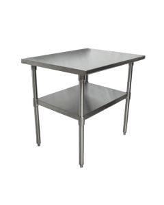 Stainless Steel Work Table 36" x 30" with Galvanized Leg & Undershelf