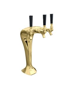 UBC Milano 3 Faucet Column Tower Stainless Steel Gold Finish Glycol Ready