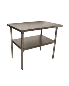 Stainless Steel Work Table 48" x 30" with Galvanized Leg & Undershelf